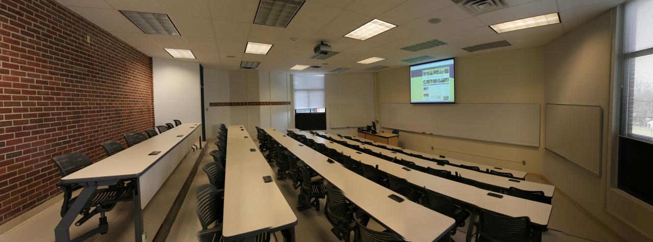 Classroom located in Kaplan hall